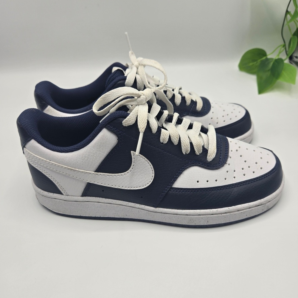 Nike Court Vision Low Next Nature Navy White Sneakers HM9862-400 MENS 7 WMS 8.5